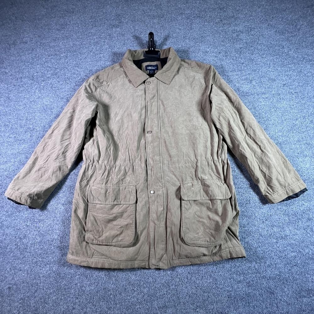Cherokee Utility Jacket Men's XL Beige Polyester Fleece-Lined Workwear Full-Zip